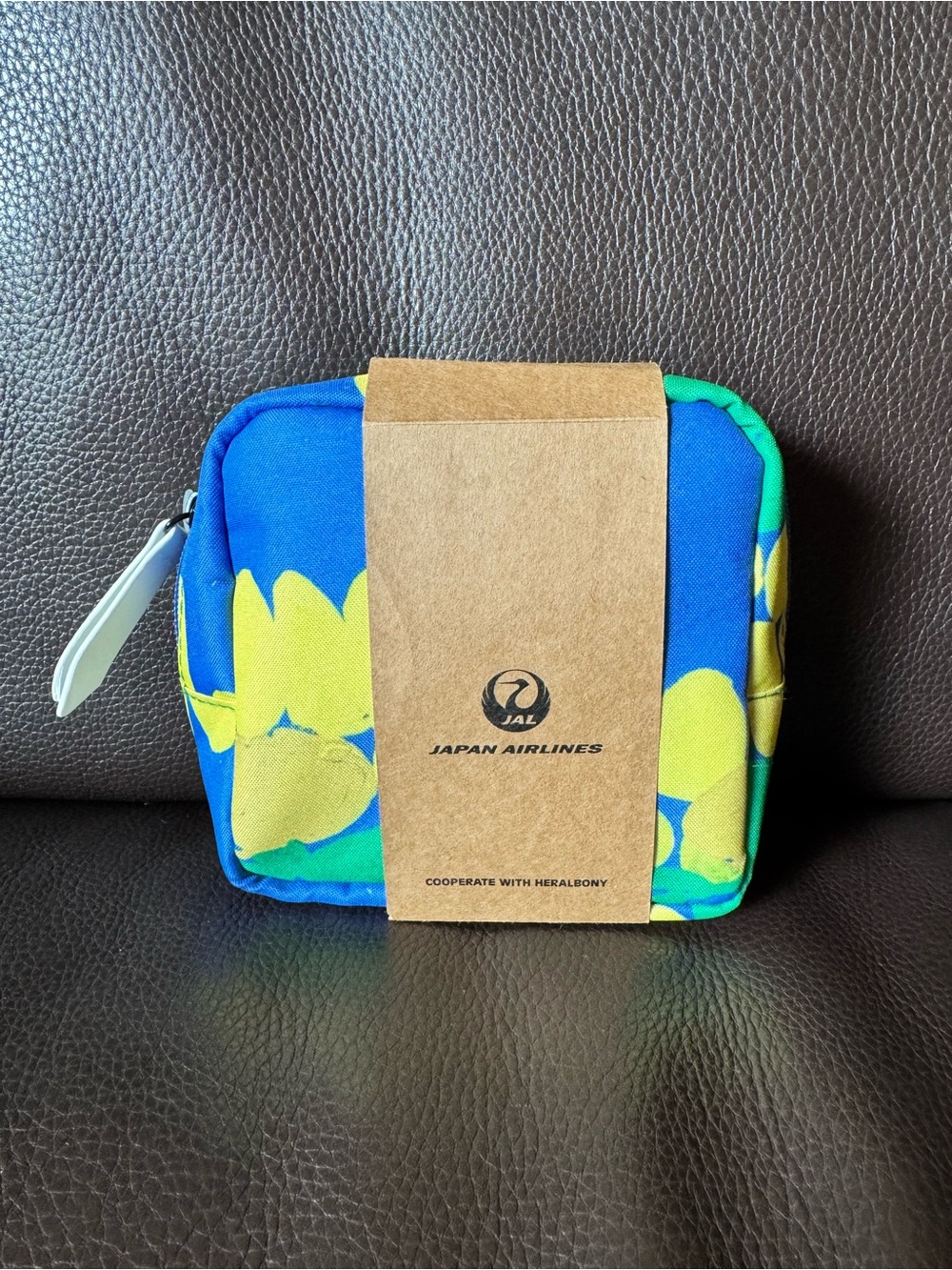 Blue & Yellow Floral Cosmetic Pouch